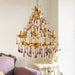 Purple Glass Birdcage Chandelier-DWHOME