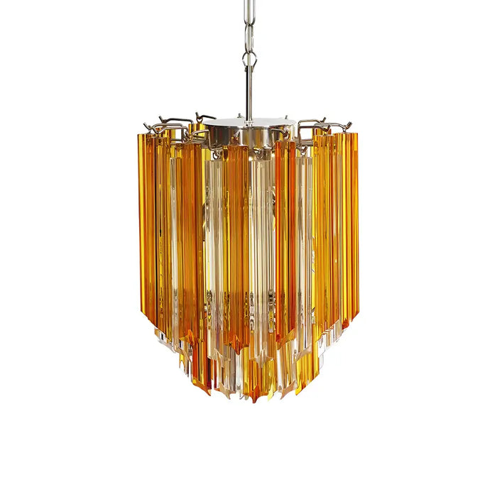 Quadriedri Murano Prisms Amber Transparent Chandelier-DWHOME