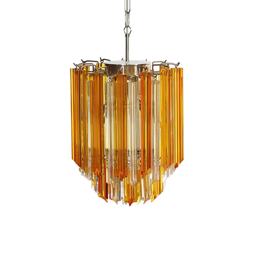 Quadriedri Murano Prisms Amber Transparent Chandelier-DWHOME