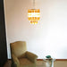 Quadriedri Murano Prisms Amber Transparent Chandelier-DWHOME