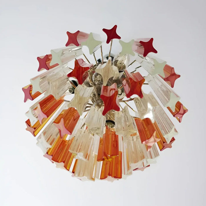 Quadriedri Murano Prisms Amber Transparent Chandelier-DWHOME