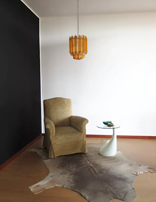 Quadriedri Murano Prisms Amber Transparent Chandelier-DWHOME