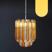 Quadriedri Murano Prisms Amber Transparent Chandelier-DWHOME