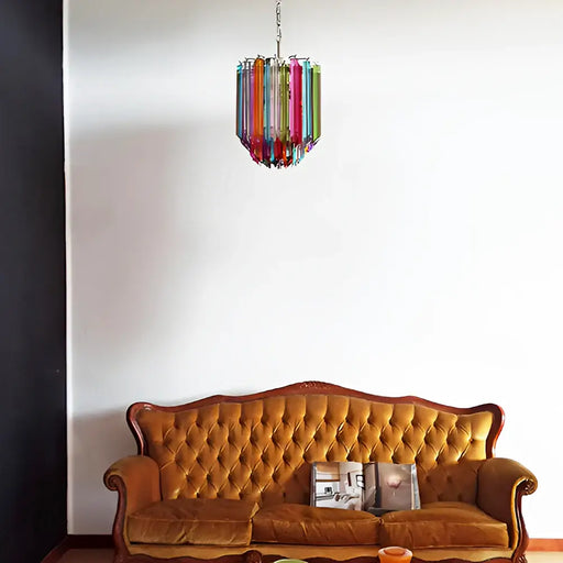 Quadriedri Murano Prisms Multicolored Chandelier-DWHOME