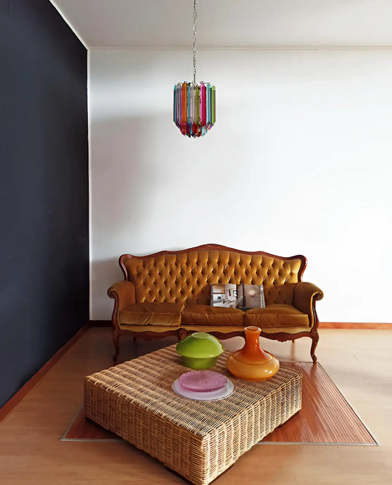 Quadriedri Murano Prisms Multicolored Chandelier-DWHOME
