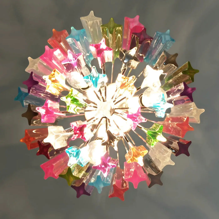 Quadriedri Murano Prisms Multicolored Chandelier-DWHOME