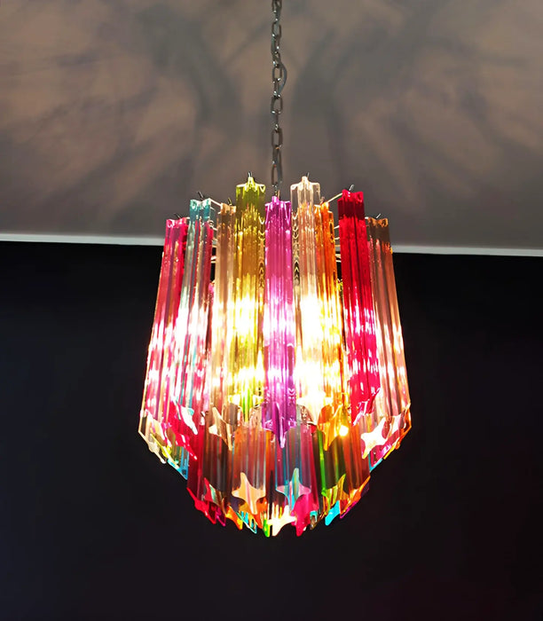 Quadriedri Murano Prisms Multicolored Chandelier-DWHOME