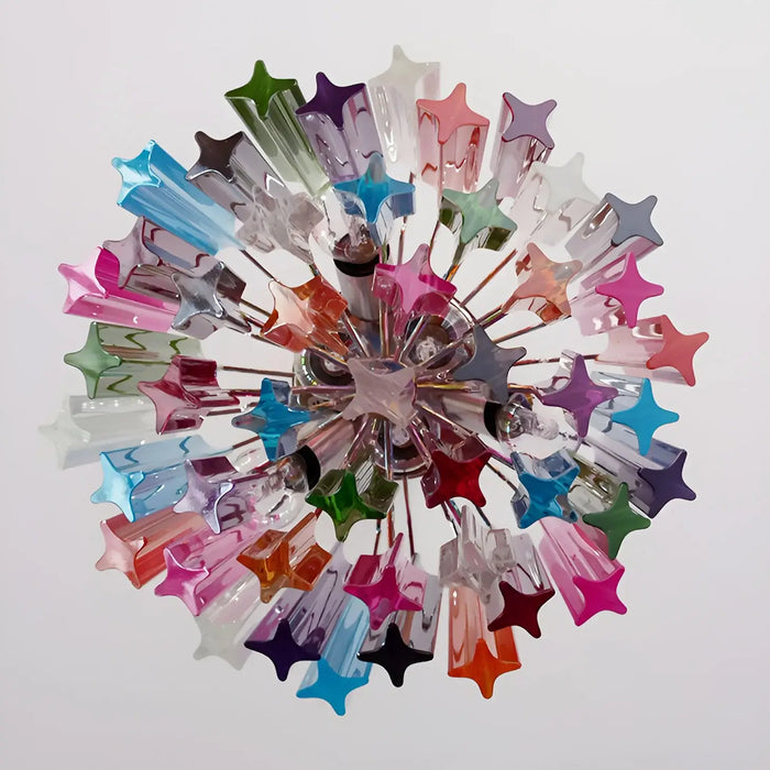 Quadriedri Murano Prisms Multicolored Chandelier-DWHOME