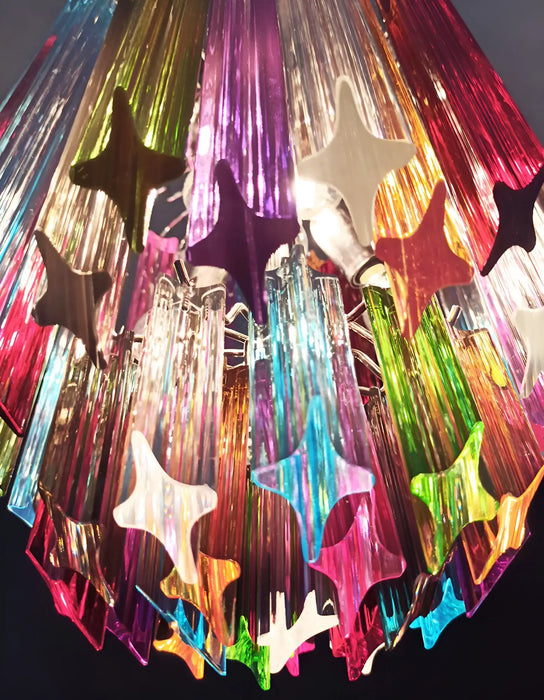 Quadriedri Murano Prisms Multicolored Chandelier-DWHOME
