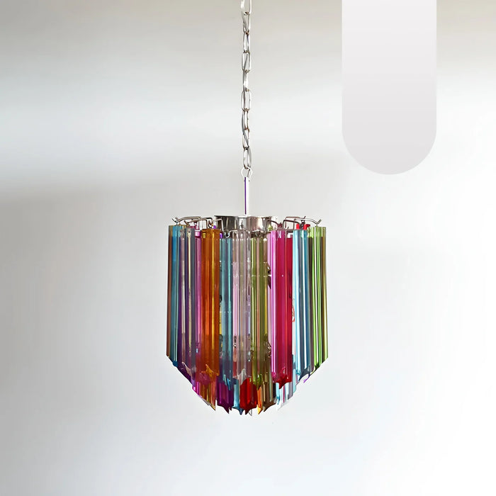 Quadriedri Murano Prisms Multicolored Chandelier-DWHOME
