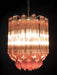 Quadriedri Murano Prisms Pink Chandelier-DWHOME