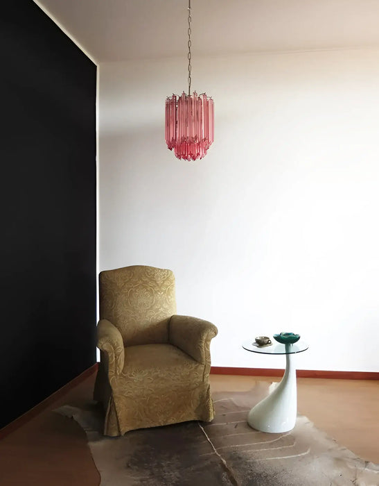 Quadriedri Murano Prisms Pink Chandelier-DWHOME