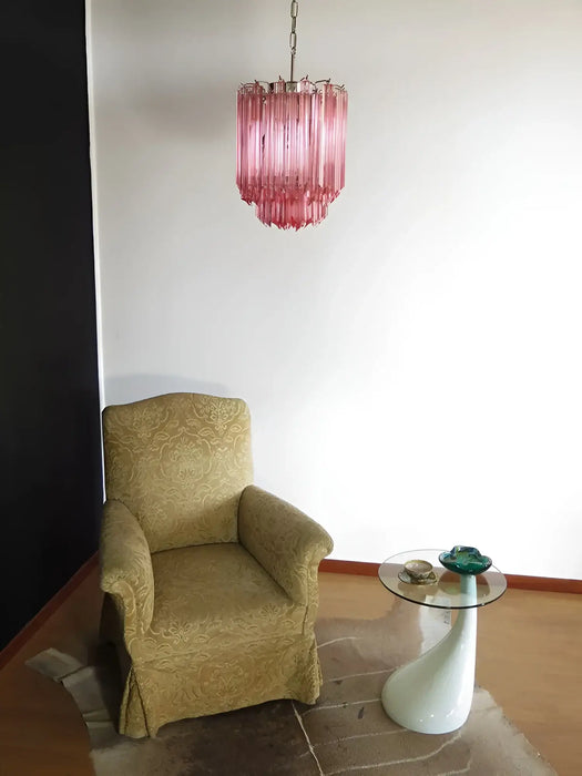 Quadriedri Murano Prisms Pink Chandelier-DWHOME