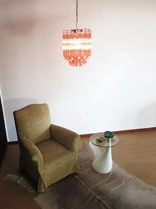 Quadriedri Murano Prisms Pink Chandelier-DWHOME