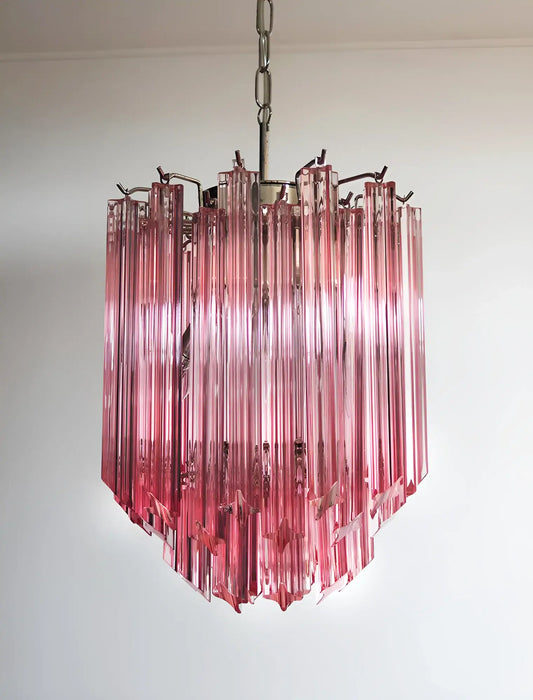 Quadriedri Murano Prisms Pink Chandelier-DWHOME