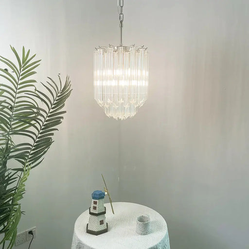 Quadriedri Murano Prisms Transparant Chandelier-DWHOME