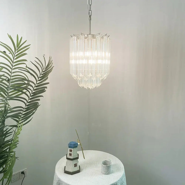 Quadriedri Murano Prisms Transparant Chandelier-DWHOME