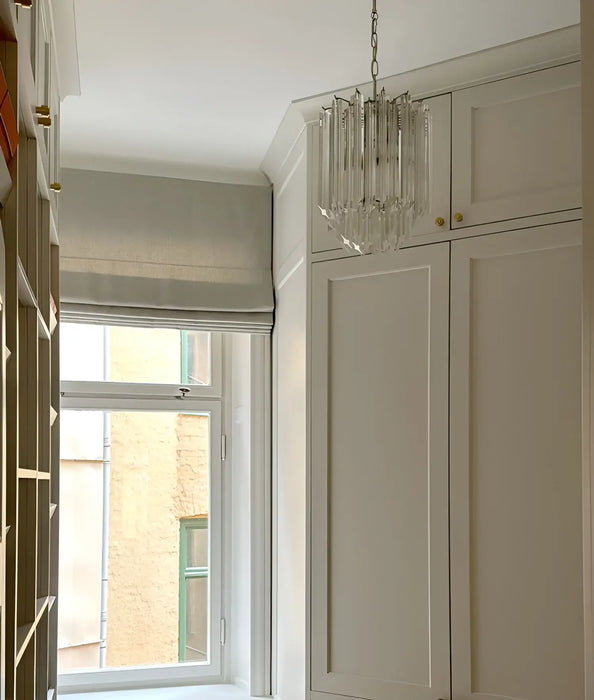 Quadriedri Murano Prisms Transparant Chandelier-DWHOME