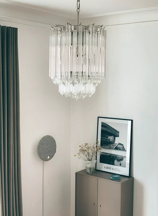 Quadriedri Murano Prisms Transparant Chandelier-DWHOME