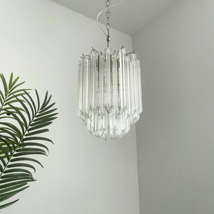 Quadriedri Murano Prisms Transparant Chandelier-DWHOME