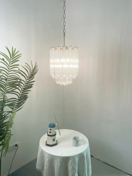 Quadriedri Murano Prisms Transparant Chandelier-DWHOME