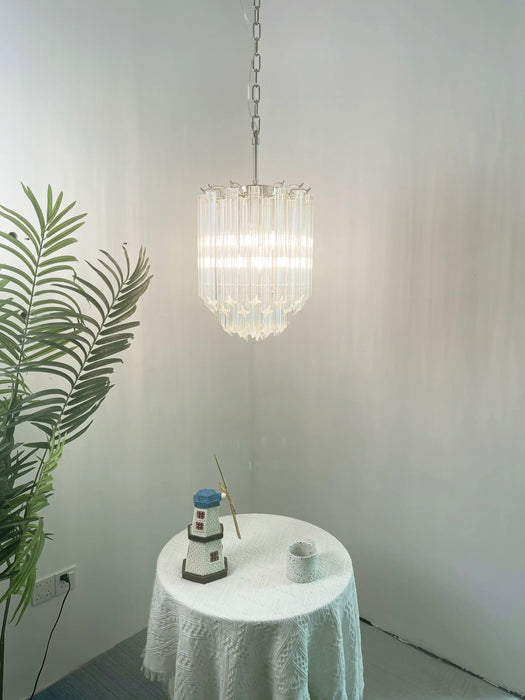 Quadriedri Murano Prisms Transparant Chandelier-DWHOME