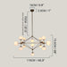 Ritz 15 Bulb Brass Pendant Light - DWHOME