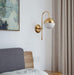 Ragnoku Yellow Copper Round Globe Wall Lamp - DWHOME