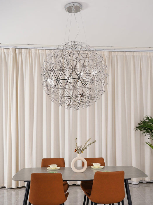 Silver Spark Ball Pendant Light-DWHOME