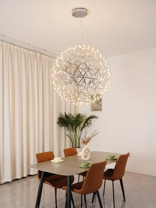 Silver Spark Ball Pendant Light-DWHOME