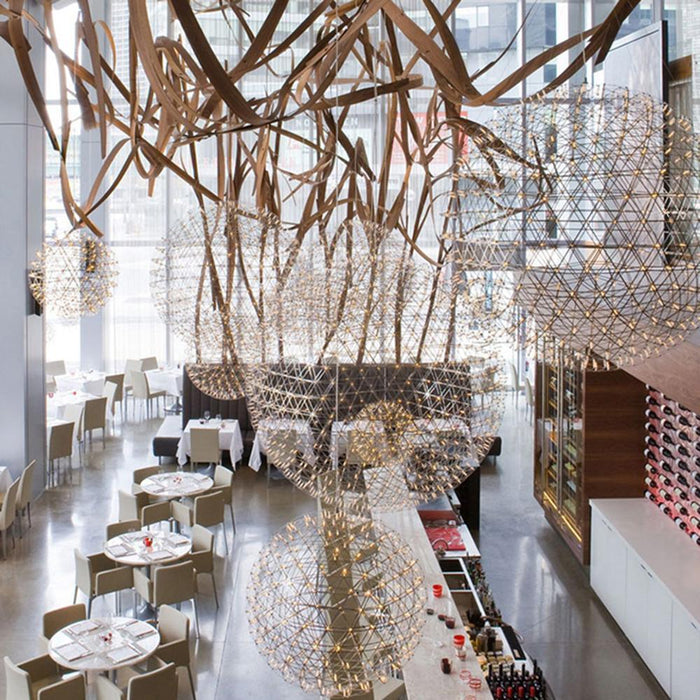 Silver Spark Ball Pendant Light-DWHOME