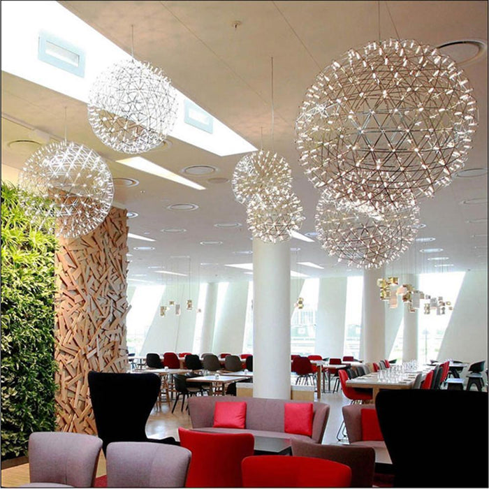 Silver Spark Ball Pendant Light-DWHOME