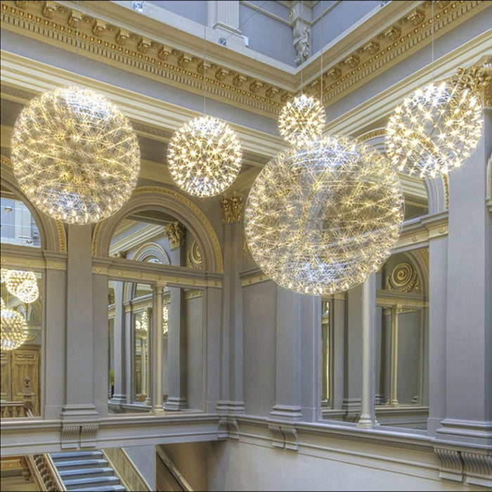 Gold Spark Ball Pendant Light-DWHOME