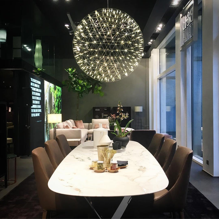 Silver Spark Ball Pendant Light-DWHOME