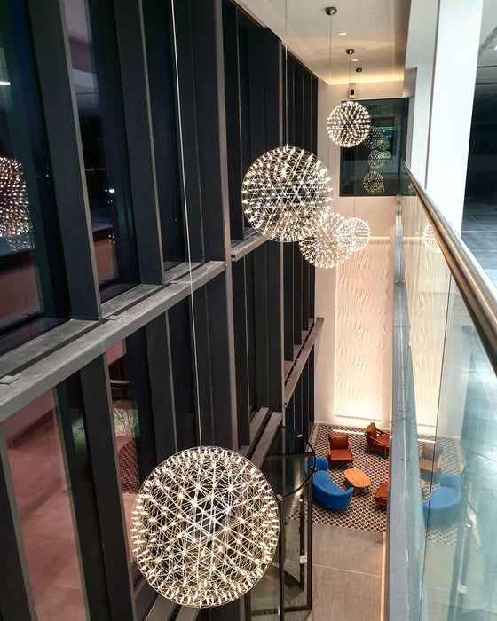 Silver Spark Ball Pendant Light-DWHOME