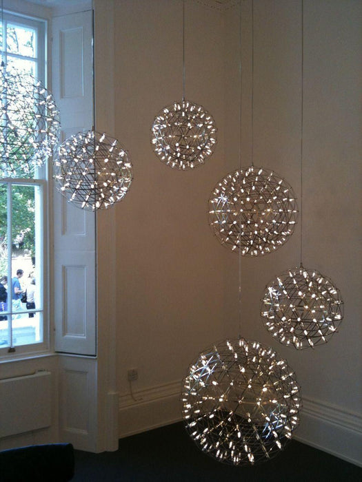 Silver Spark Ball Pendant Light-DWHOME