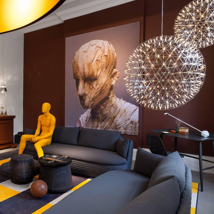 Gold Spark Ball Pendant Light-DWHOME