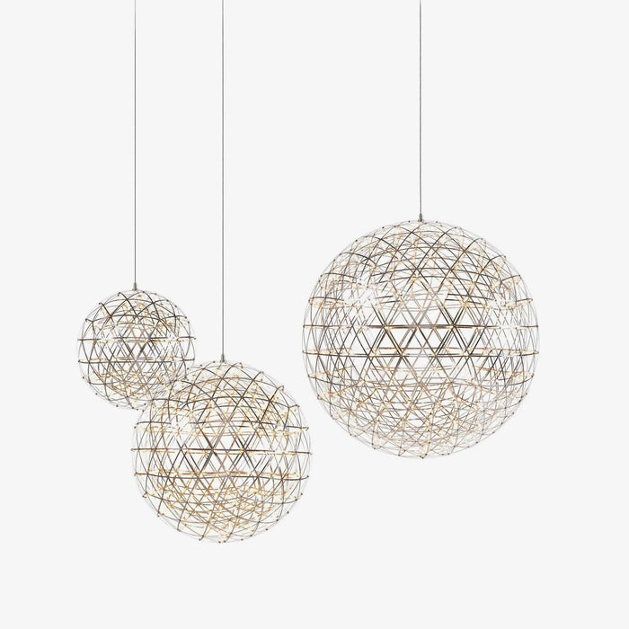 Silver Spark Ball Pendant Light-DWHOME