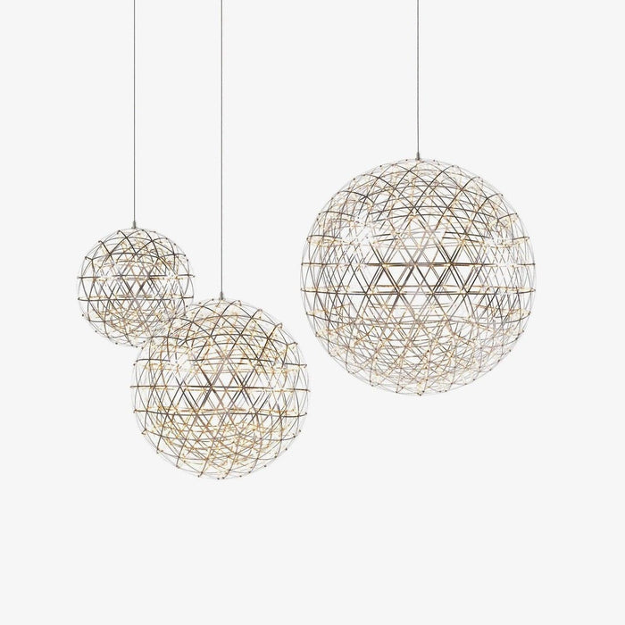Silver Spark Ball Pendant Light-DWHOME