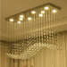 Raindrop Rectangular Crystal Chandelier For Dining Room - DWHOME