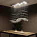 Raindrop Rectangular Crystal Chandelier For Dining Room - DWHOME