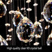 Raindrop Rectangular Crystal Chandelier For Dining Room - DWHOME
