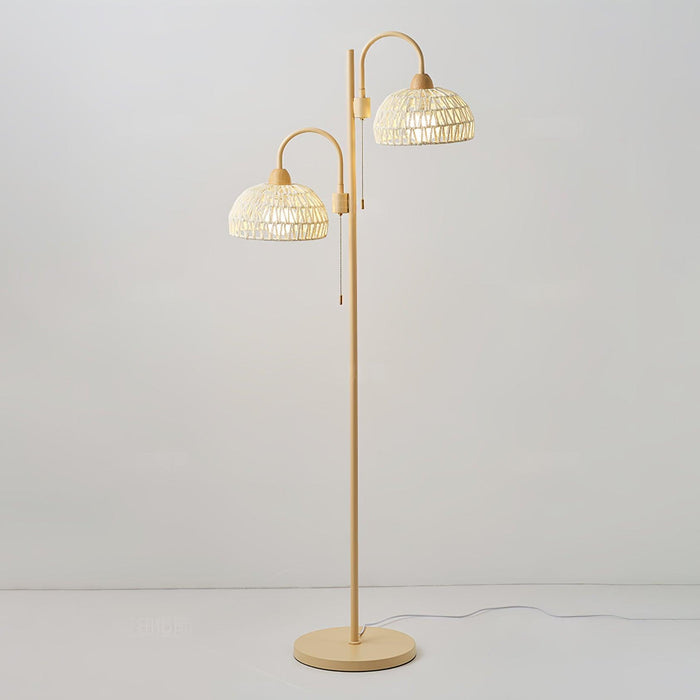 Rattan Arch Floor Lamp-DWHOME