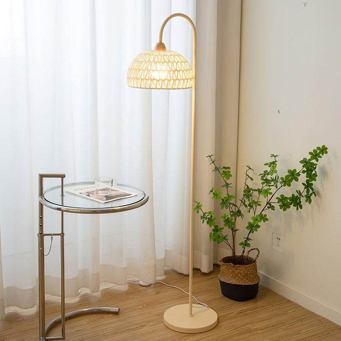 Rattan Arch Floor Lamp-DWHOME