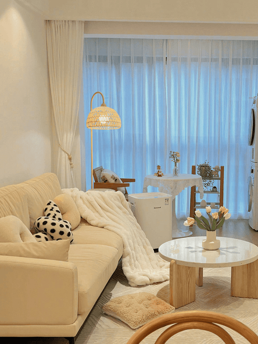Rattan Arch Floor Lamp-DWHOME