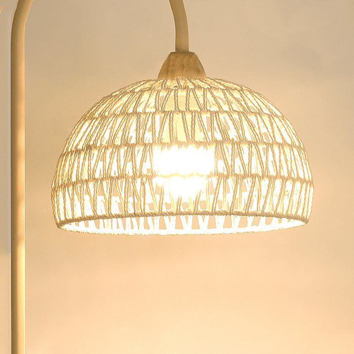 Rattan Arch Floor Lamp-DWHOME