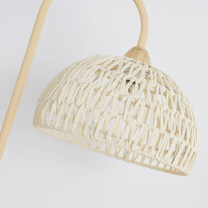 Rattan Arch Floor Lamp-DWHOME