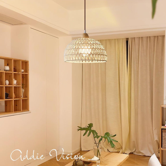 Rattan Arch Pendant Lamp-DWHOME