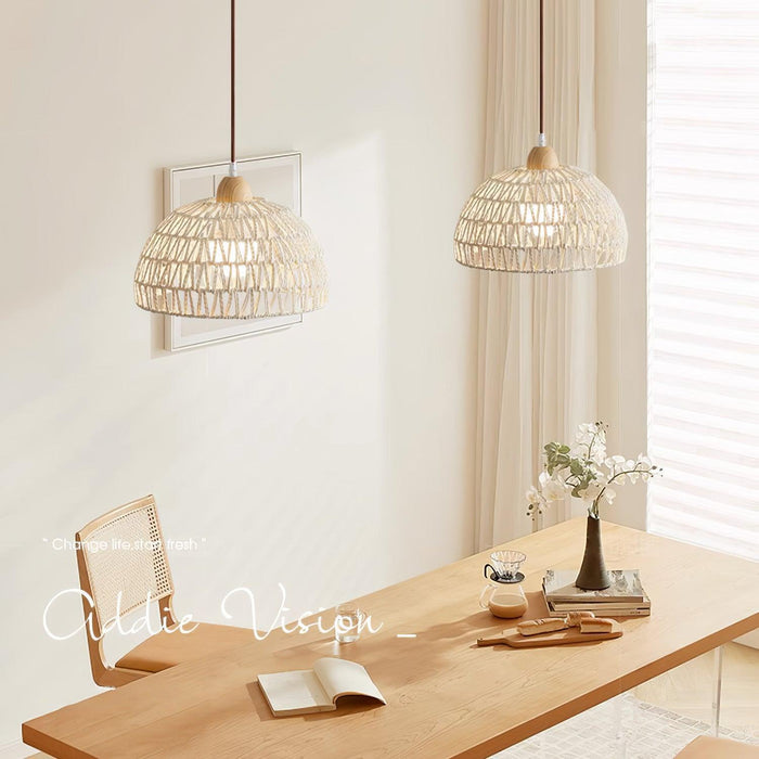Rattan Arch Pendant Lamp-DWHOME