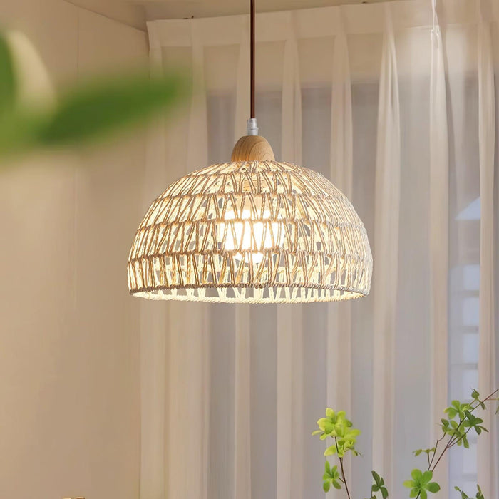 Rattan Arch Pendant Lamp-DWHOME